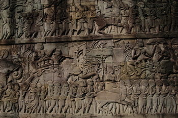 Bas-relief à Angkor Wat